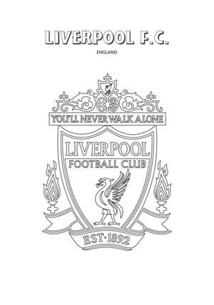 Liverpool Soccer Team Coloring Page
