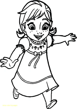 Anna, the Princess Coloring Page