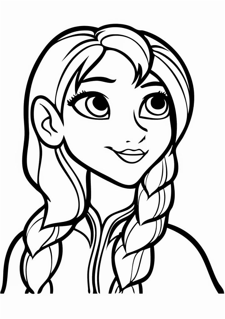 Disney's Frozen character Princess Anna Coloring Page