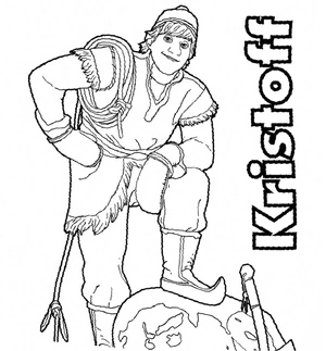 Kristoff from Frozen Coloring Page