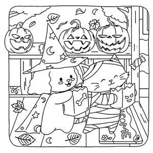 Children's Cozy Hygge Coloring Page
