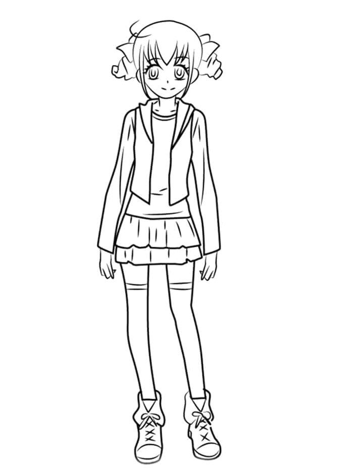 Miyuki Hoshizora from Glitter Force Coloring Page