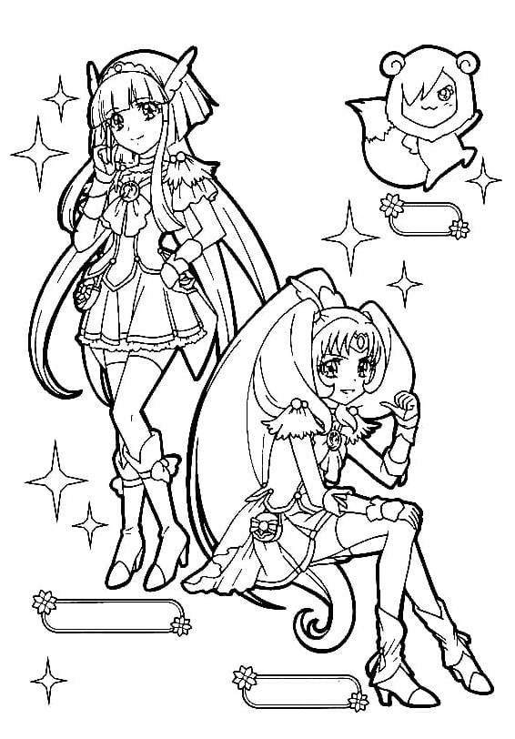 Printable Glitter Force Coloring Page Coloring Page