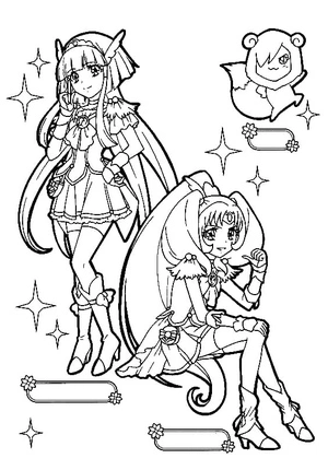 Printable Glitter Force Coloring Page Coloring Page