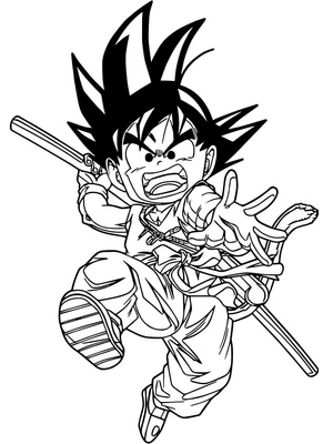 Free Printable Goku Coloring Page Coloring Page
