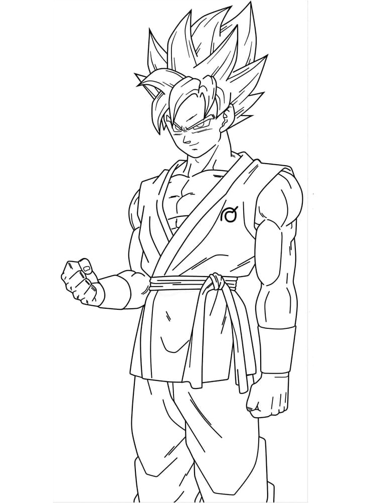 Printable Free Goku Coloring Page Coloring Page