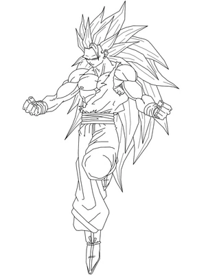 Printable Goku Coloring Page Coloring Page