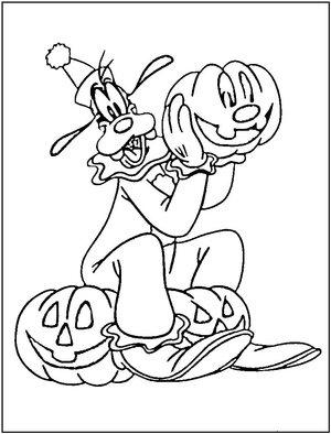 Goofy with Two Pumpkins