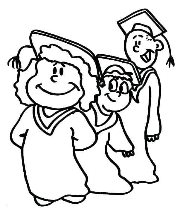 Celebratory Graduation Coloring Page