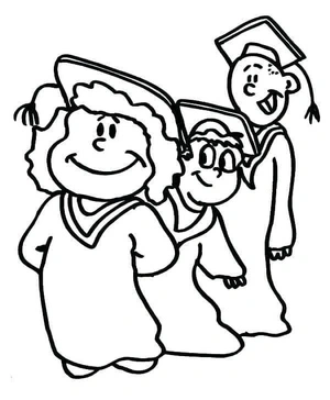Celebratory Graduation Coloring Page