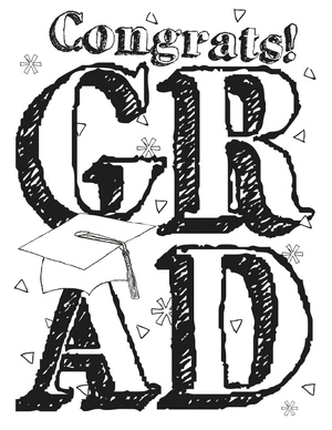 Congratulations, Graduate! Coloring Page