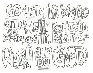 Quote about Graduation Coloring Page