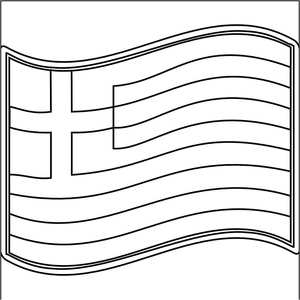 Coloring Page of the Flag of Greece