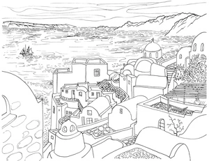 Free Printable Greece Coloring Page Coloring Page