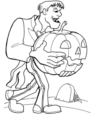 Frankenstein with a Pumpkin
