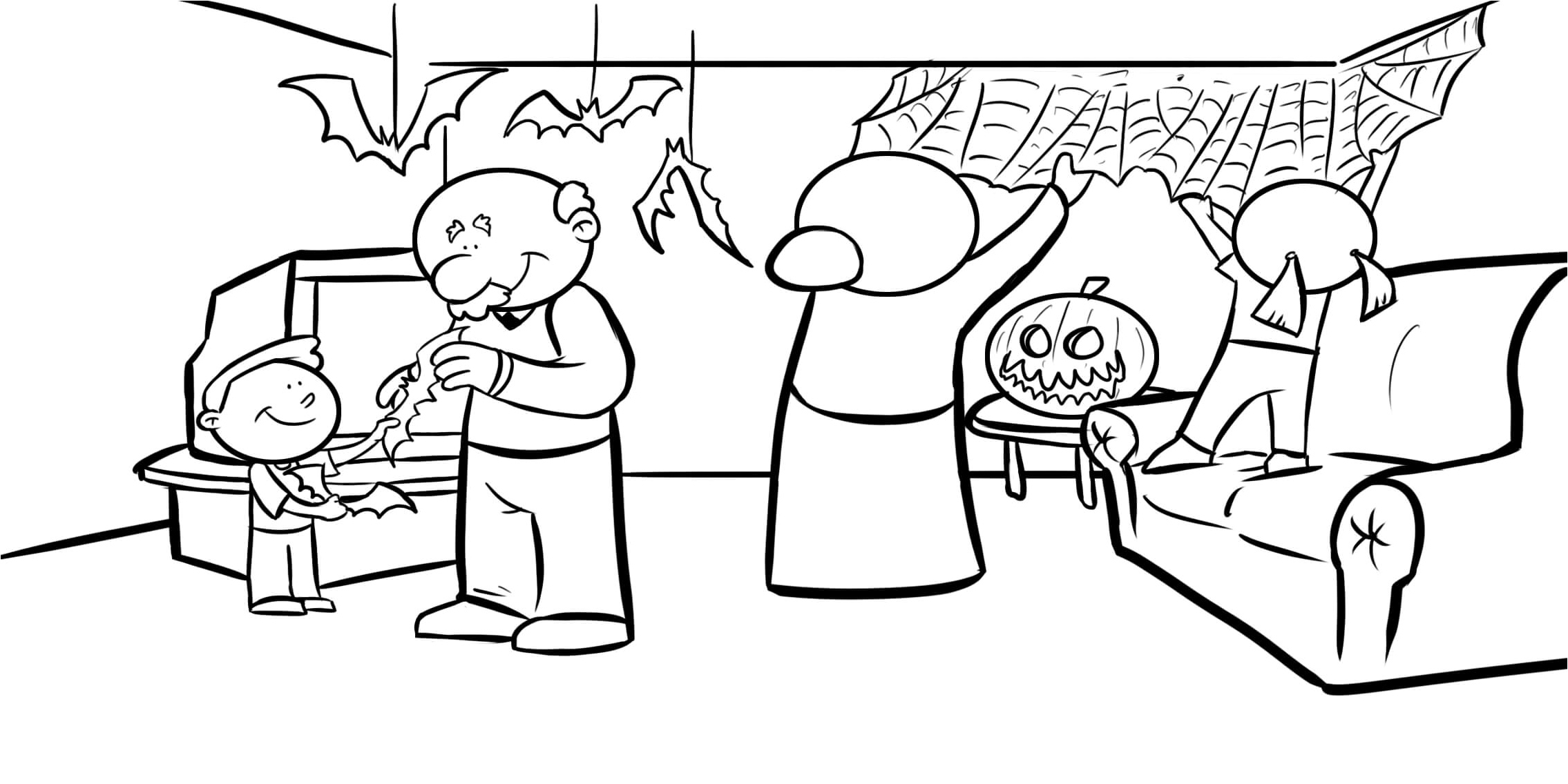 Prepare for Halloween Coloring Page