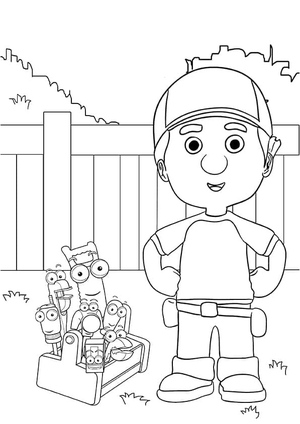 Coloring Page of Handy Manny for Printing