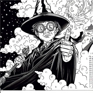 Harry Potter Color By Number Cool Coloring Page