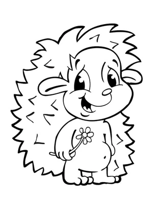An Adorable Hedgehog Coloring Page