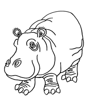 Hippo Coloring Page