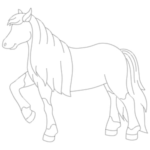 Cheerful Horse Tracing Activity