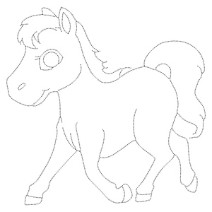 Cute Horse Coloring Page