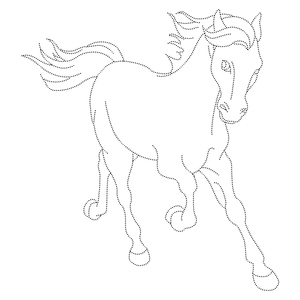 Horse Tracing Coloring Page
