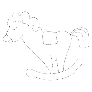 Tracing Worksheet for a Horse Toy