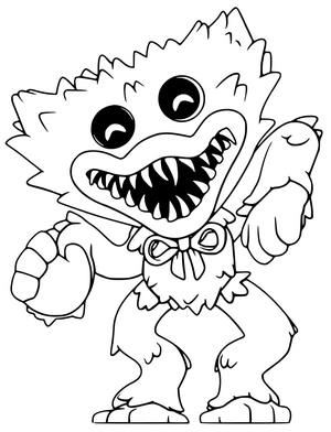 Adorable Monster Huggy Wuggy Coloring Page