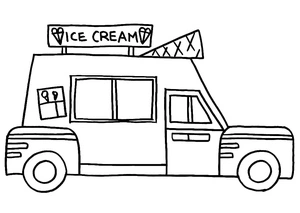 Ice Cream Truck Coloring Page – Sheet 16 Coloring Page
