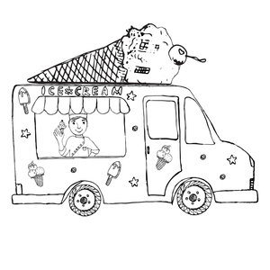 Ice Cream Truck Coloring Page - Sheet 18