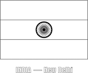India Flag Coloring Page