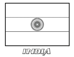 Printable Indian Flag Coloring Page