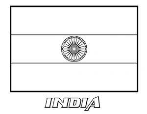 Printable Indian Flag Coloring Page Coloring Page