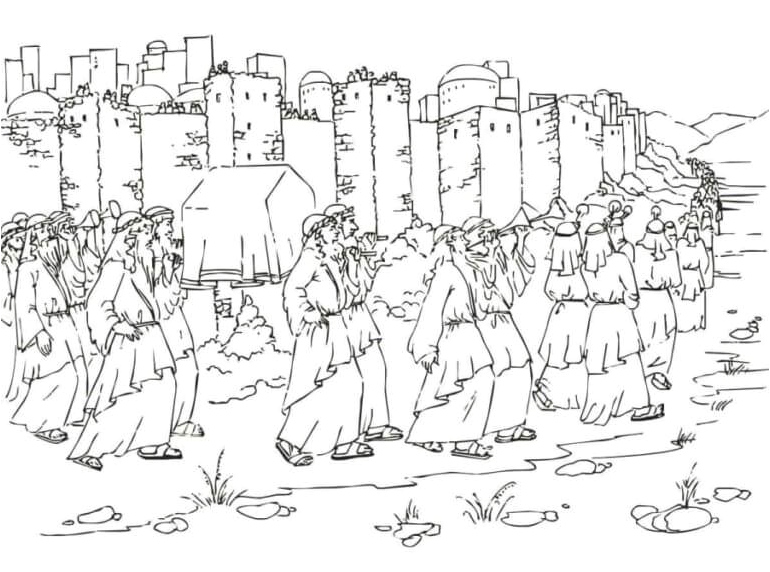 Circling Jerusalem Parade Coloring Page