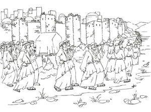 Circling Jerusalem Parade Coloring Page
