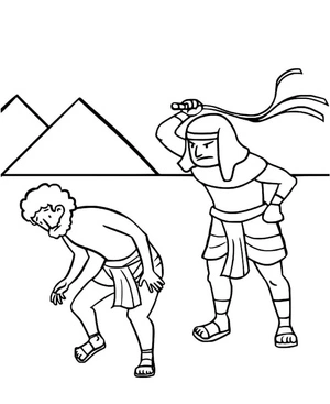 Slaves from Israel in Egypt Coloring Page