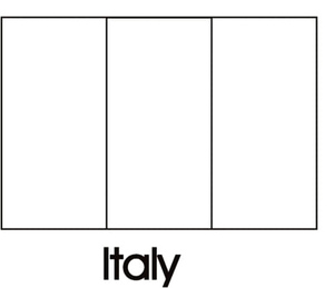 Coloring Page of Italian Flag