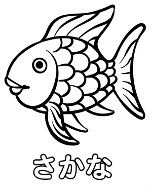 "S is for Salmon" Coloring Page