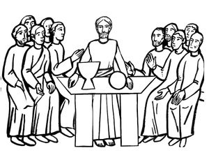 Jesus at the Last Supper Coloring Page