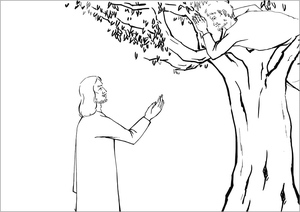 Picture of Jesus Meeting Zacchaeus