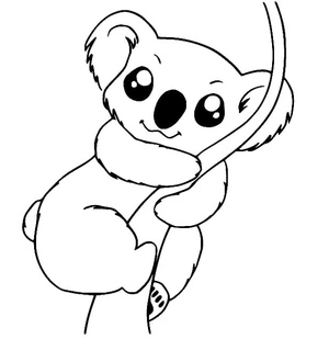 Cute Koala Coloring Page