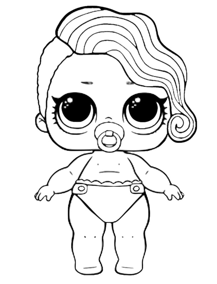 Black Tie L.O.L. Surprise Doll Coloring Page