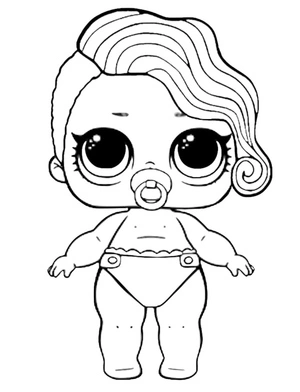 Black Tie L.O.L. Surprise Doll Coloring Page