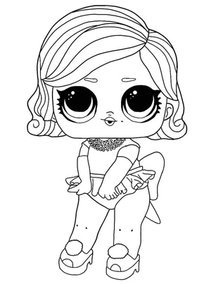 Glamorous Queen from LOL Surprise Hairgoals Coloring Page