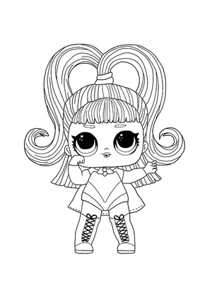 Glow Girl LOL Surprise Hairvibes Coloring Page