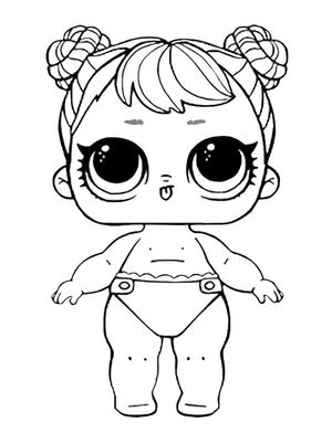 Lil Dawn, the LOL Surprise Doll Coloring Page