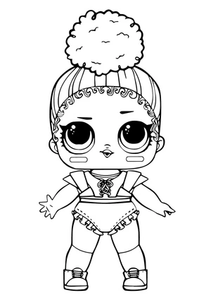 Lol Surprise Doll Touchdown Coloring Page