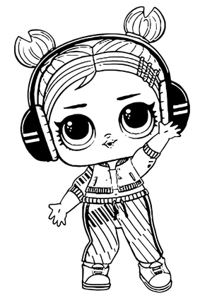 "LOL Surprise in Freestyle" Coloring Page