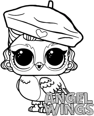 LOL Surprise Pets with Angel Wings Coloring Page